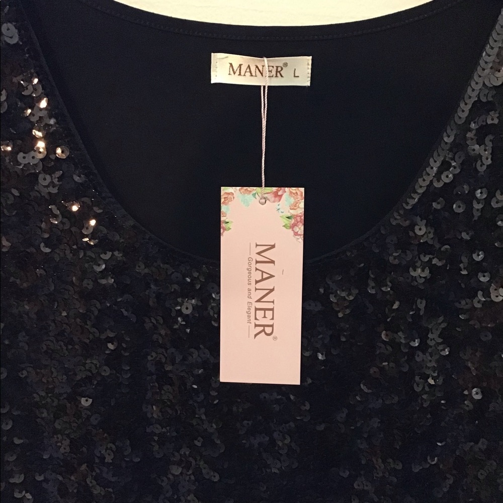 Black Sequence Tank Top - Picture 2 of 4